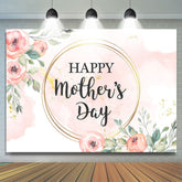 Lofaris Pink Gold Watercolor Floral Happy Mothers Day Backdrop